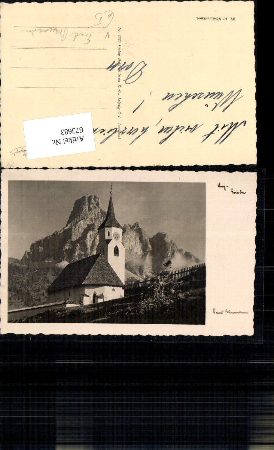 673683,Fotokunst Ernst Baumann Bergkirche Kirche HS Kunstkarte