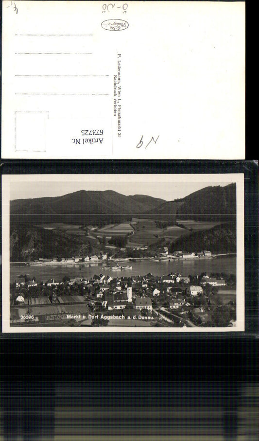673725,Foto Ak Markt u. Dorf Aggsbach a. d. Donau