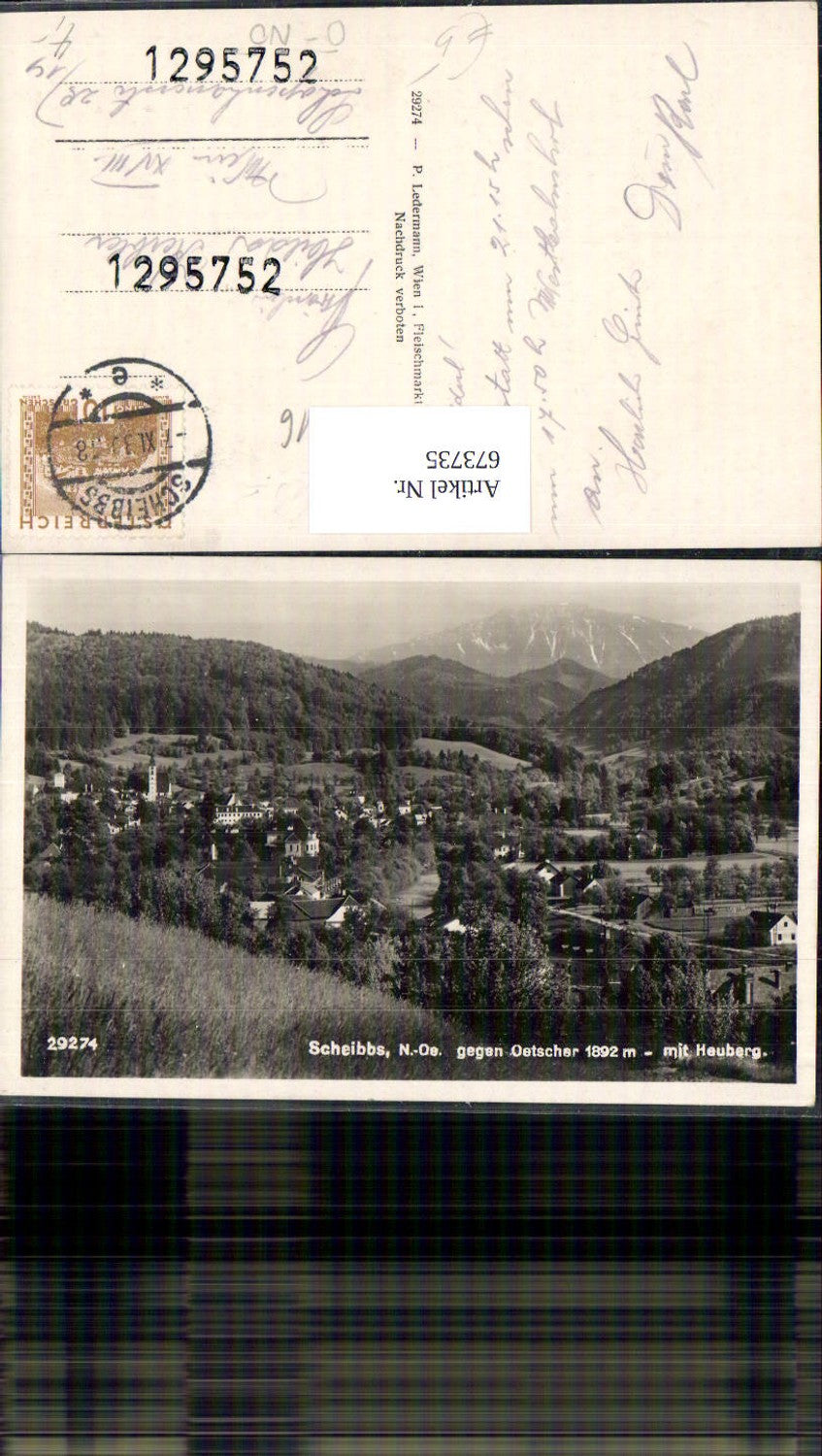 673735,Foto Ak Scheibbs geg. Ötscher