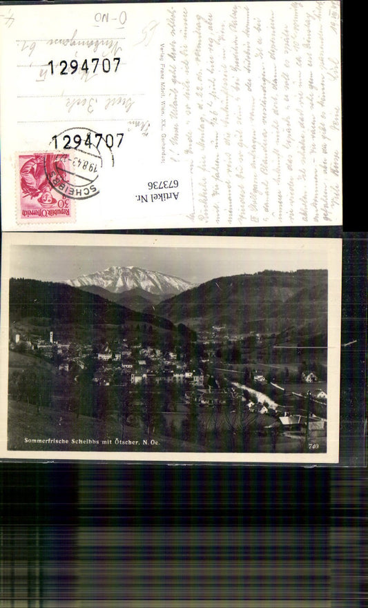 673736,Foto Ak Scheibbs mit Ötscher