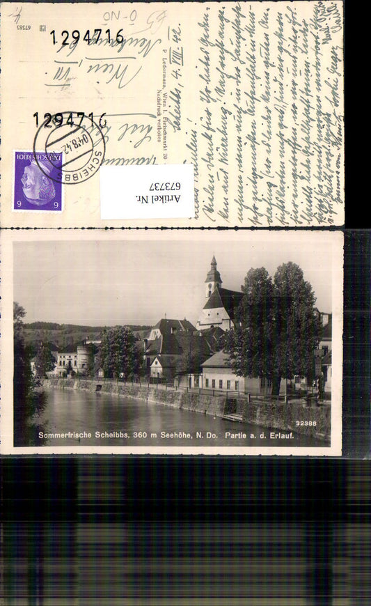 673737,Foto Ak Scheibbs Partie a. d. Erlauf