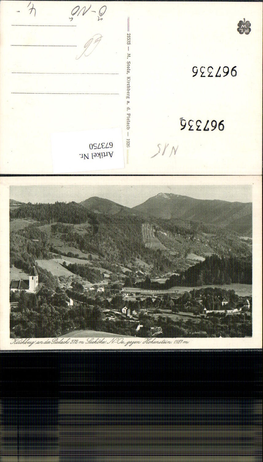 673750,Kirchberg a. d. Pielach geg. Hohenstein