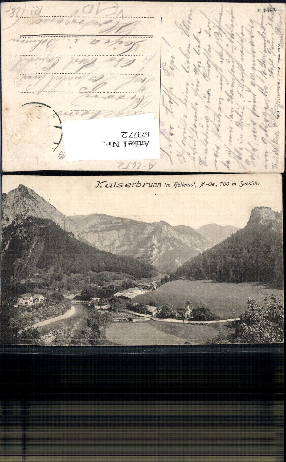 673772, Kaiserbrunn i. Höllental Reichenau an der Rax pub P. Ledermann 2894B