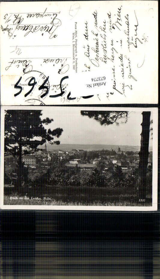 673774,Foto Ak Bruck a. d. Leitha Ansicht