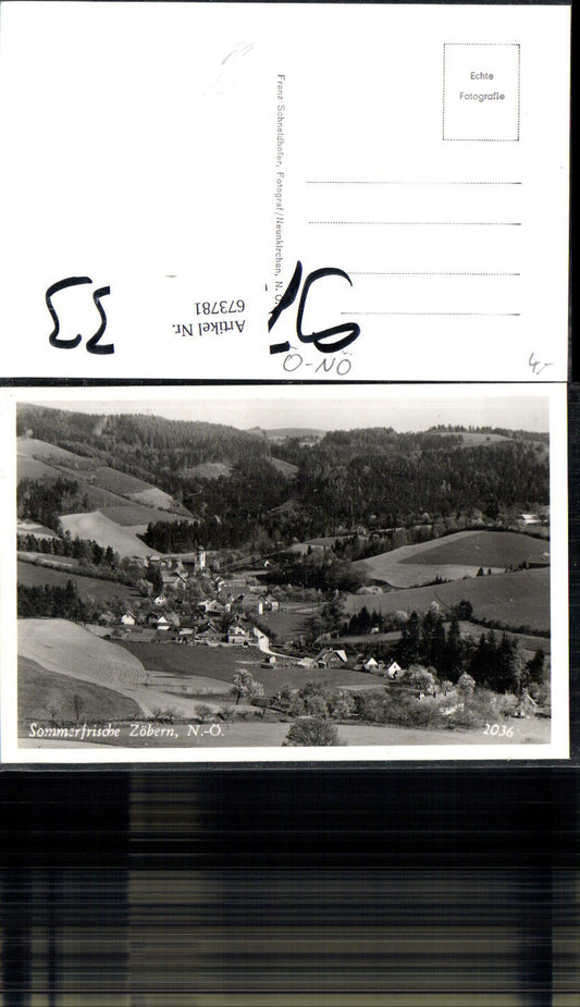 673781, Photo Ak Zöbern Totale
