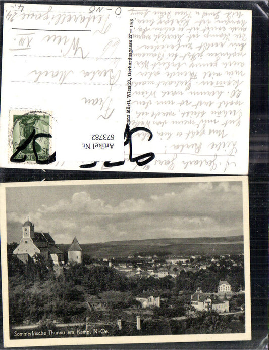 673782,Foto Ak Thunau a. Kamp Gars am Kamp Burgruine