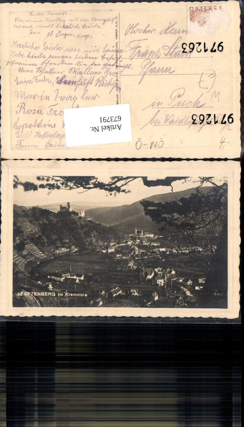 673791,Foto Ak Senftenberg im Kremstale