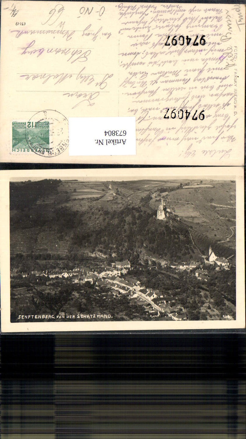 673804,Foto Ak Senftenberg v. d. Schatzwand