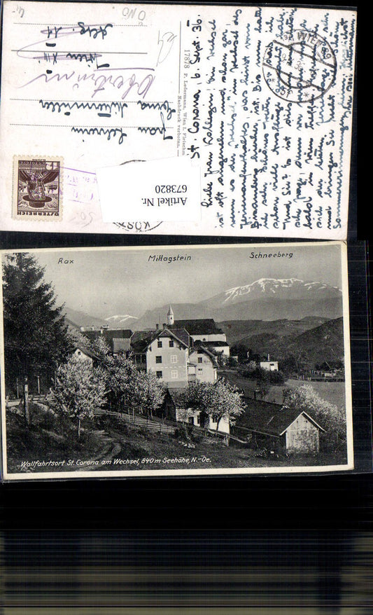 673820, Pilgrimage site St. Corona am Wechsel with Rax, Mittagstein and Schneeberg