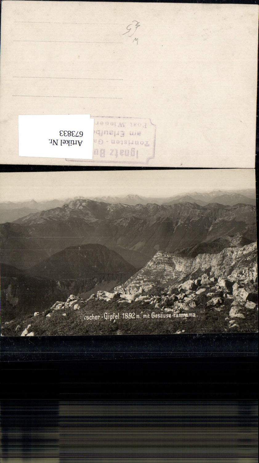 673833,Foto Ak Lackenhof Gaming Ötscher-Gipfel mit Gesäuse Panorama