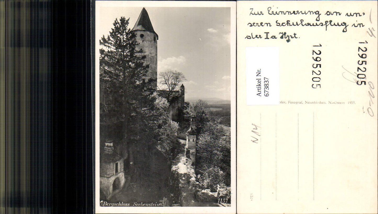 673837,Foto Ak Bergschloss Seebenstein