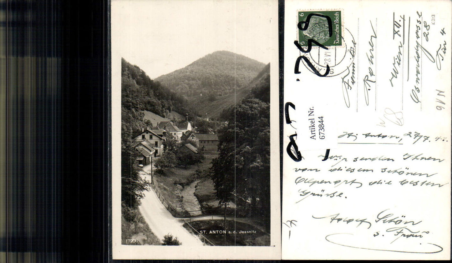 673844,Foto Ak Sankt Anton an der Jeßnitz