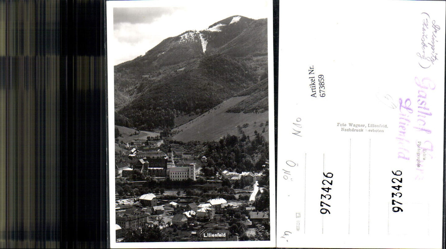673859,Foto Ak Lilienfeld Ansicht mit Stift