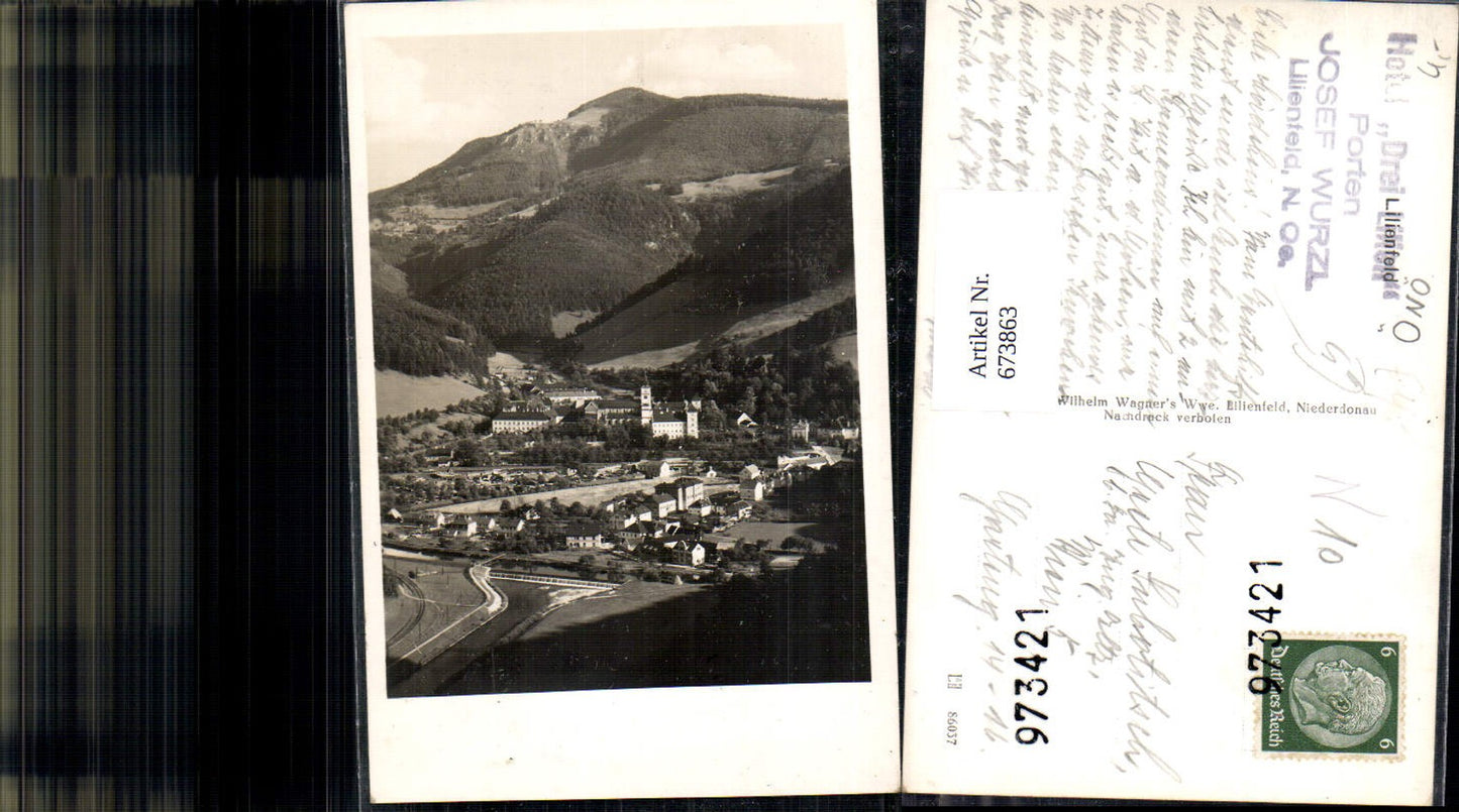 673863,Foto Ak Lilienfeld Ansicht mit Stift