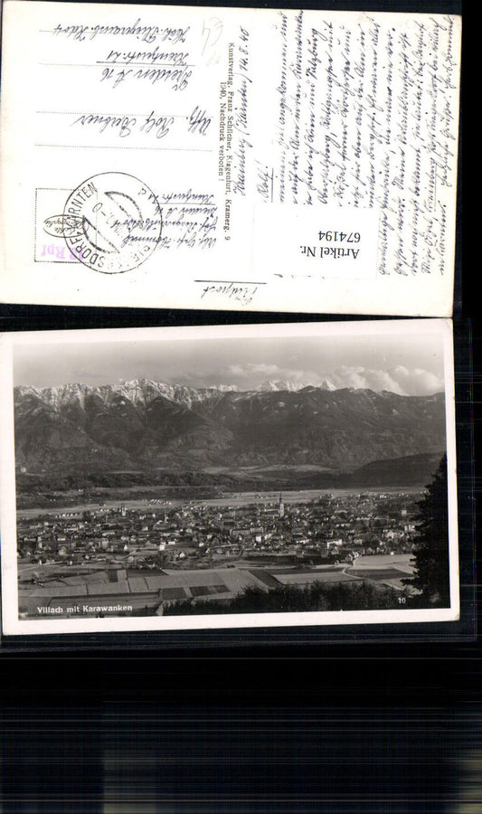 674194,Villach Feldpost n. Fliegerausbildungskommando Dresden