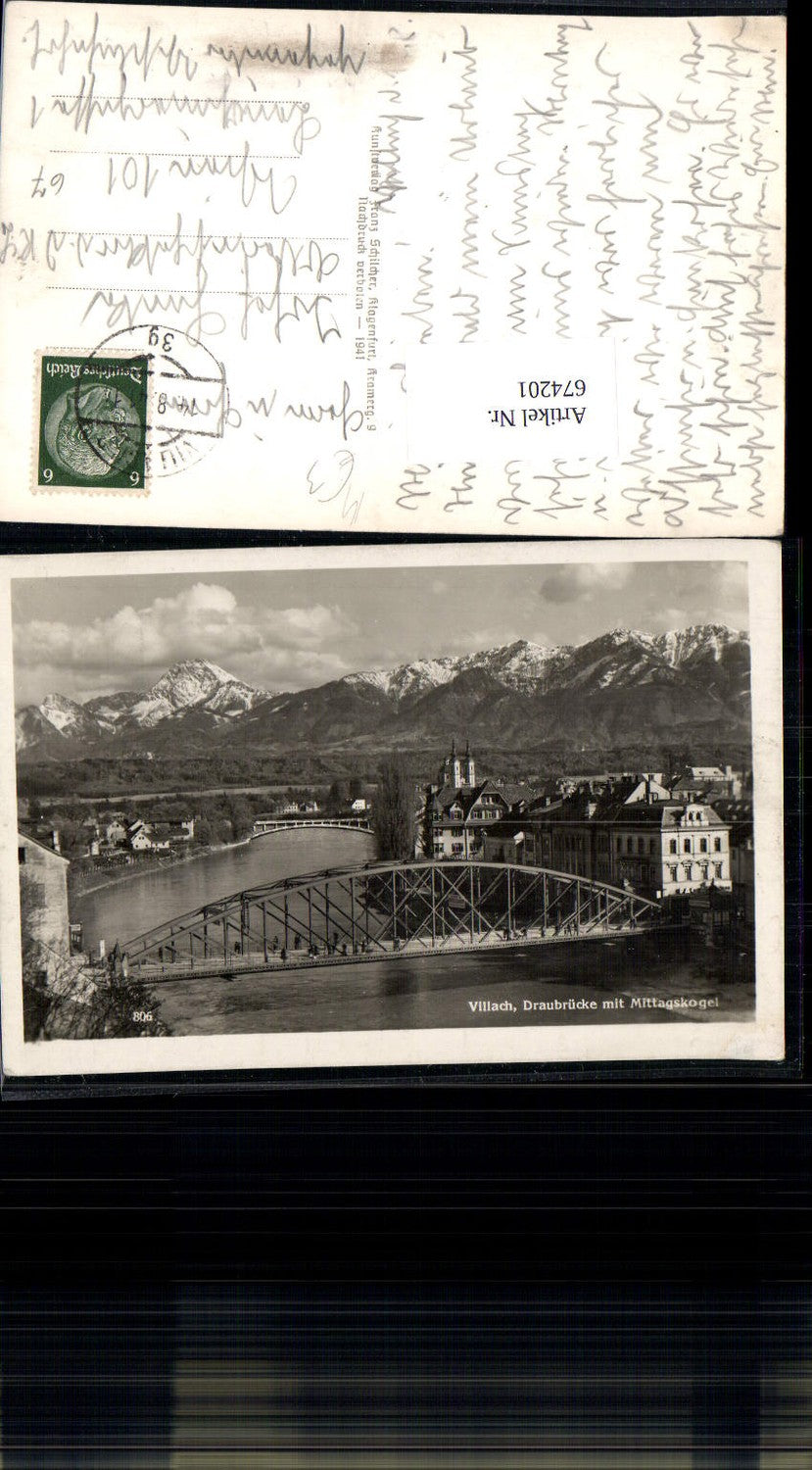 674201,Villach Brücke Drau