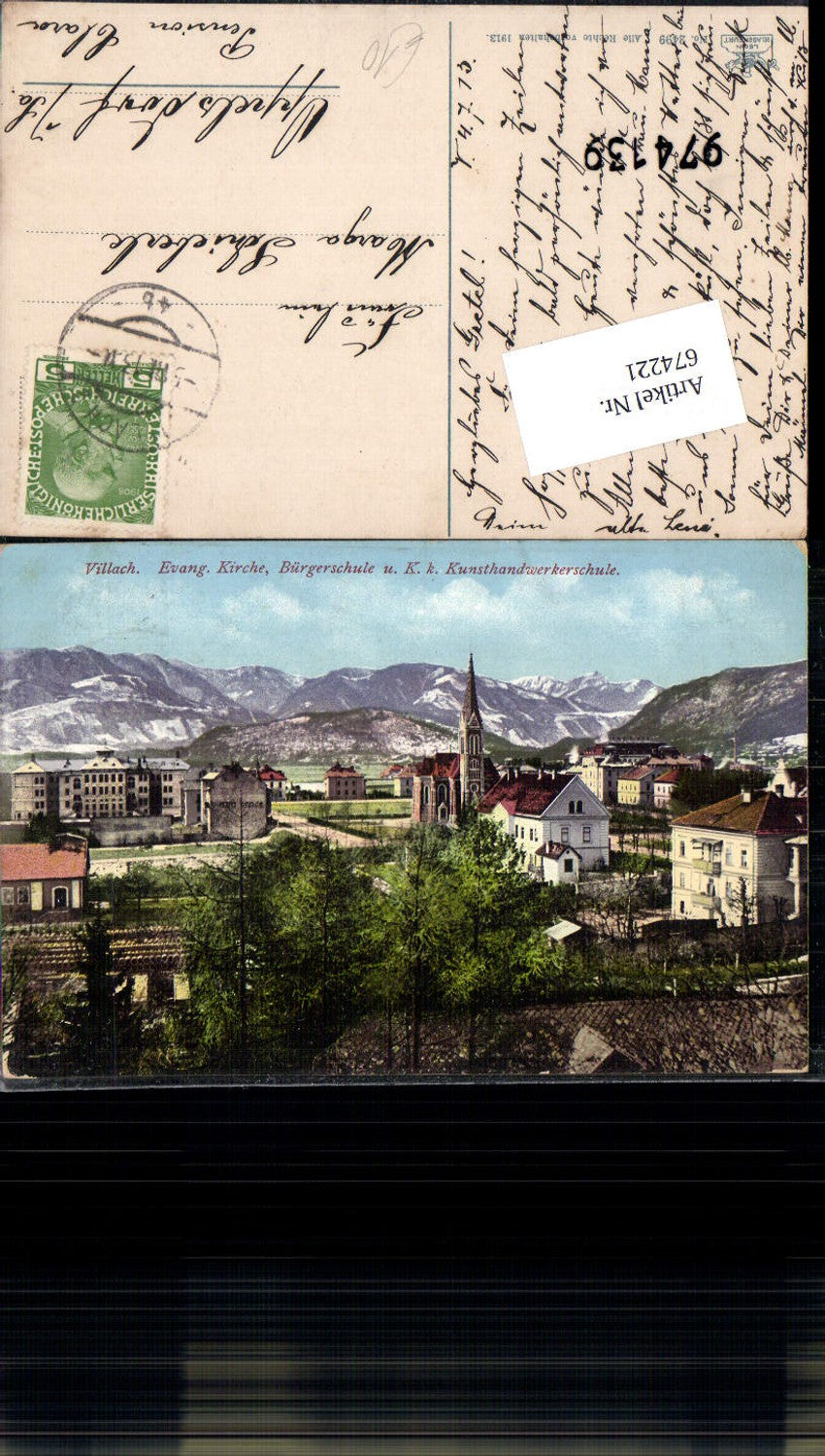 674221,Villach Evangelische Kirche Kunsthandwerkerschule Bürgerschule