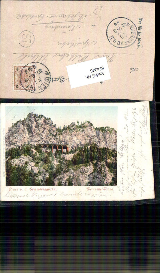 674346, Greetings from the Semmering Railway, Semmering Wine List Wall, Viaduct Bridge, Aspang