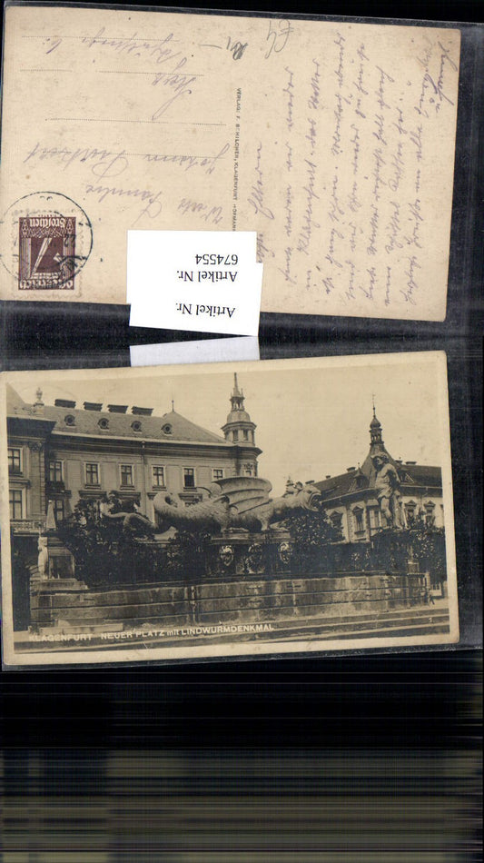 674554,Klagenfurt Lindwurm Lindwurmdenkmal