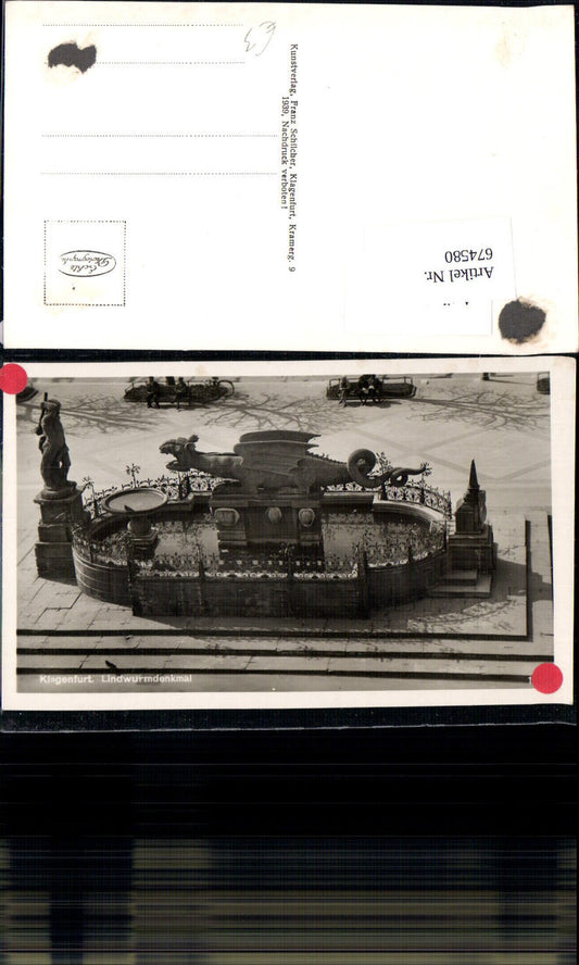 674580,Klagenfurt Lindwurm Lindwurmdenkmal