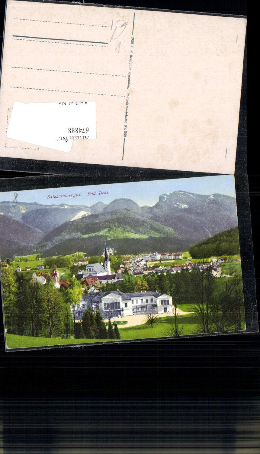674888,Bad Ischl Salzkammergut Kaiserliche Villa pub F.E. Brandt 369