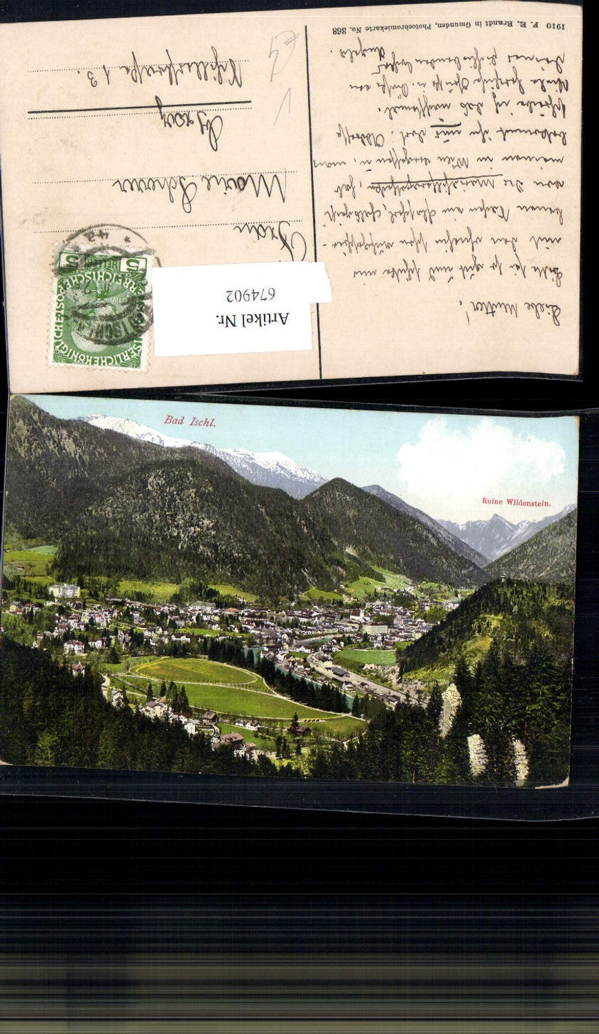 674902,Bad Ischl Salzkammergut Ruine Wildenstein pub F.E. Brandt 368