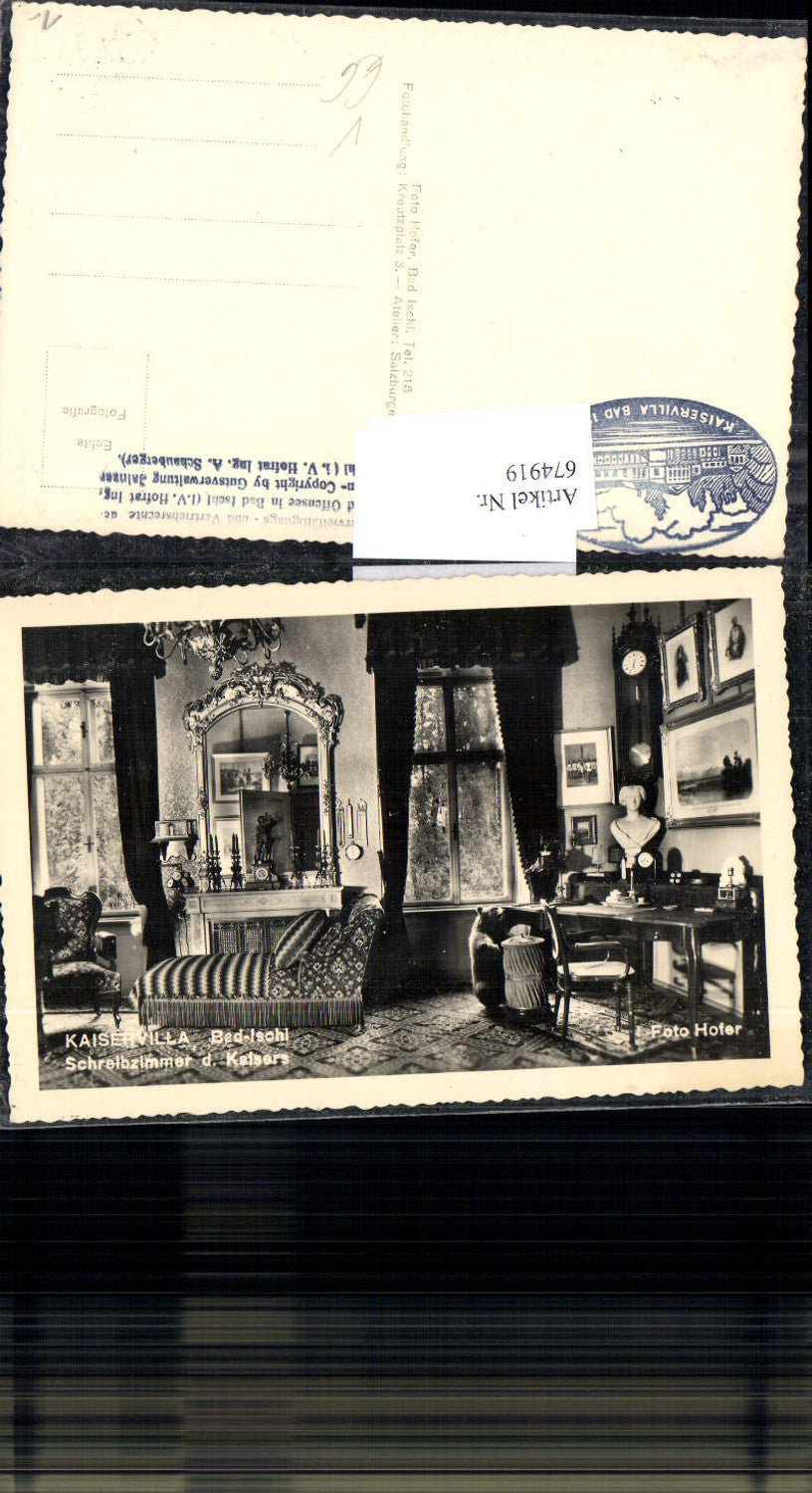 674919,Bad Ischl Salzkammergut Kaiserliche Villa Innen pub Foto Hofer