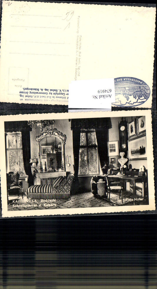 674919,Bad Ischl Salzkammergut Kaiserliche Villa Innen pub Foto Hofer