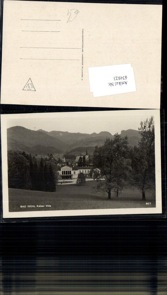 674923,Bad Ischl Salzkammergut kaiserliche Villa Kaiservilla