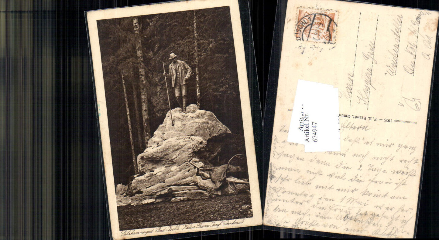 674947,Bad Ischl Salzkammergut Kaiser Franz Josef Standbild