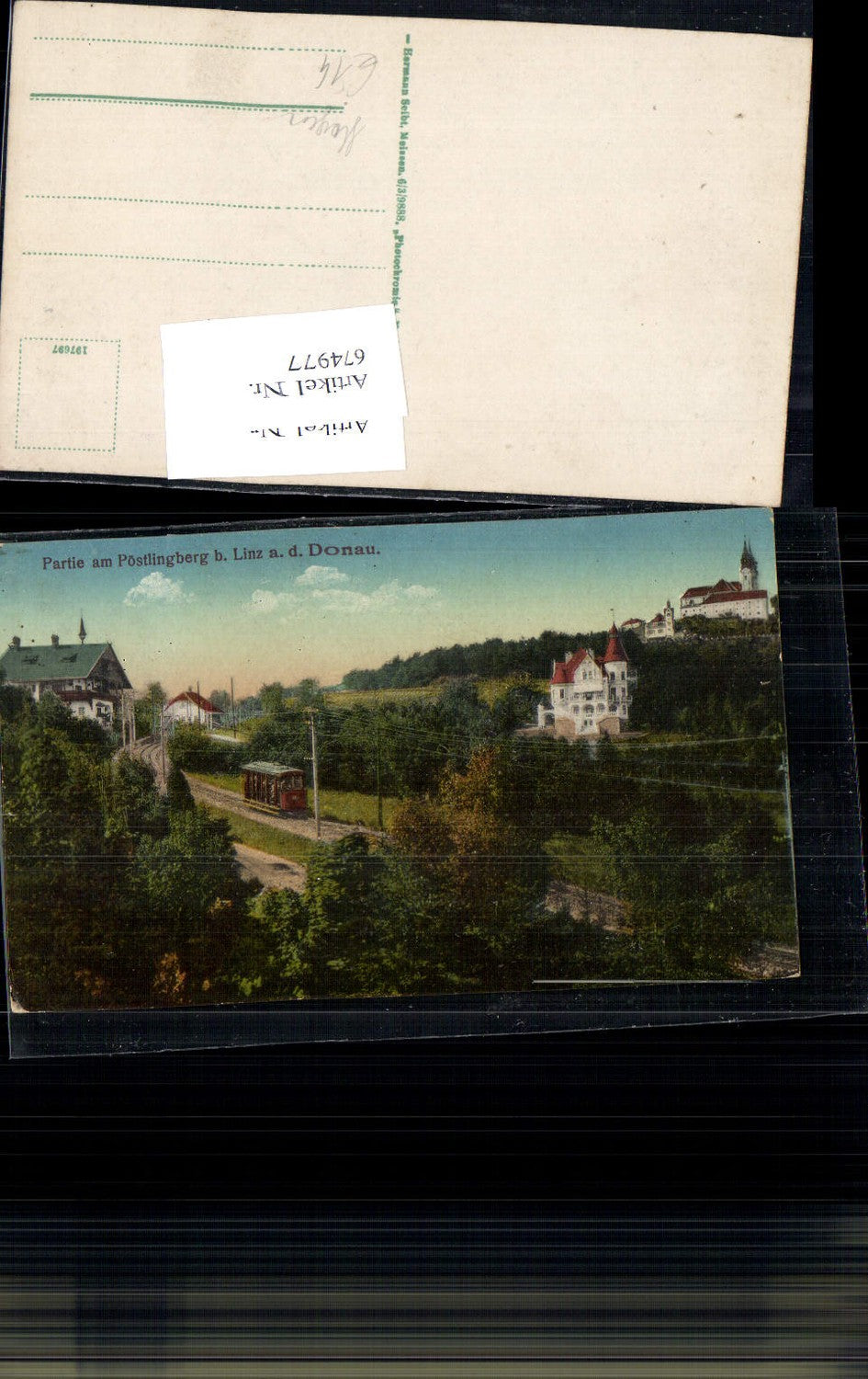 674977,Linz an der Donau Partie am Pöstlingberg Straßenbahn m. Hagen