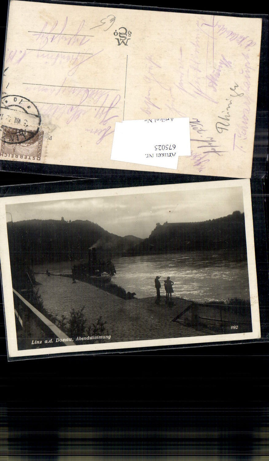 675025,Linz an der Donau Uferpartie Dampfer