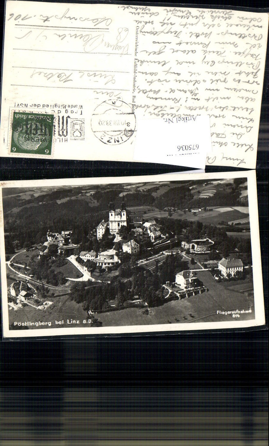 675036,Linz an der Donau Fliegeraufnahme 814 Pöstlingberg
