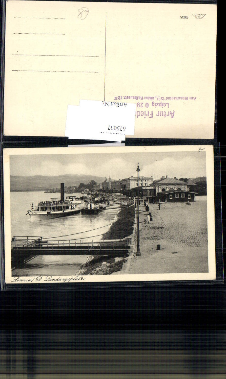 675037,Linz an der Donau Hafen Landungsplatz Dampfer