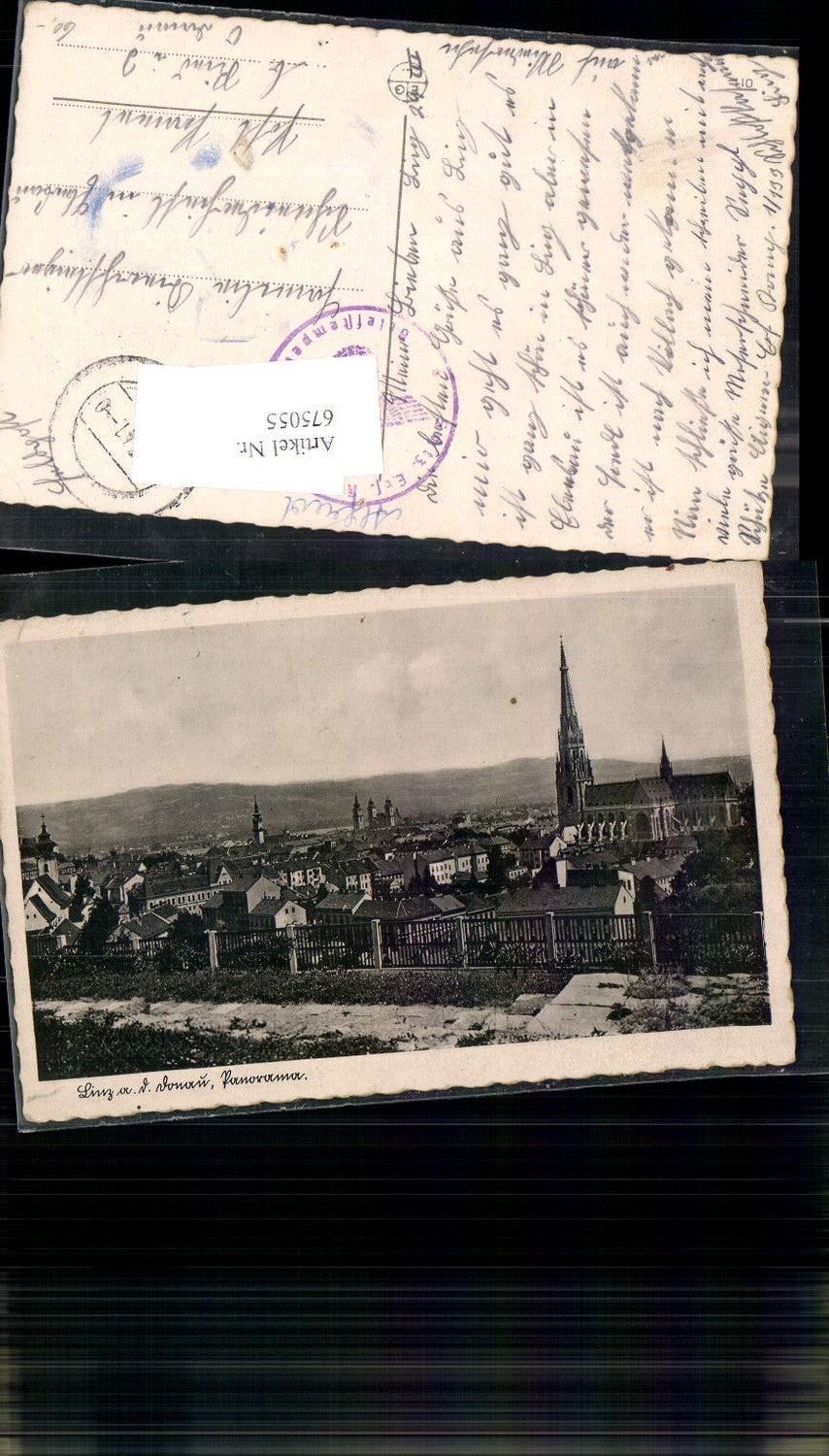 675055,Linz an der Donau Feldpost n. Pramet Ried im Innkreis Ebnerbau