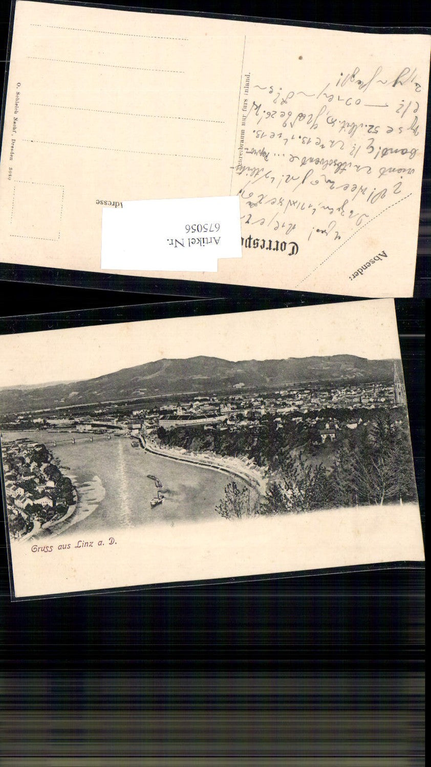 675056,Gruss aus Linz an der Donau 1900