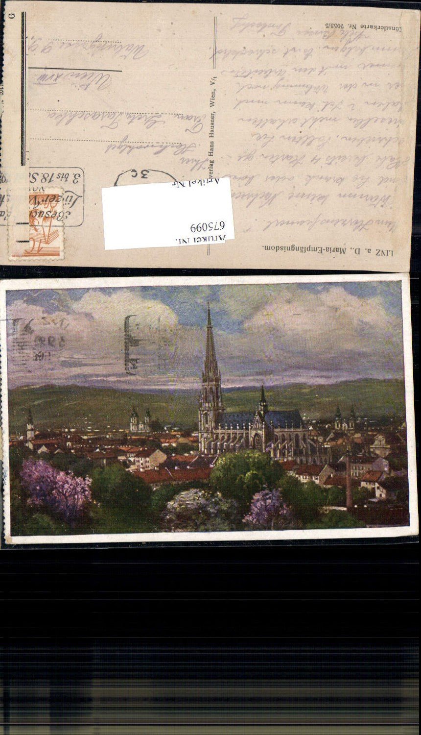 675099,Künstler AK Linz an der Donau pub Hans Hausner 7053/5