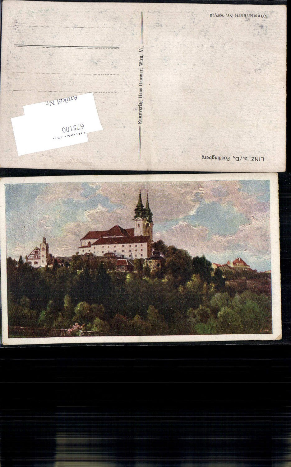 675100,Künstler AK Linz an der Donau pub Hans Hausner 7007/13