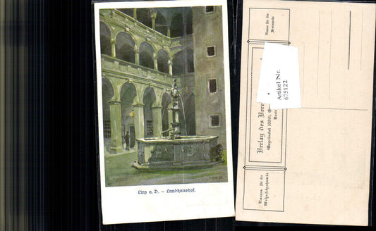 675122,Künstler AK F. Kuna Linz an der Donau Landhaus pub Verein Südmark 260