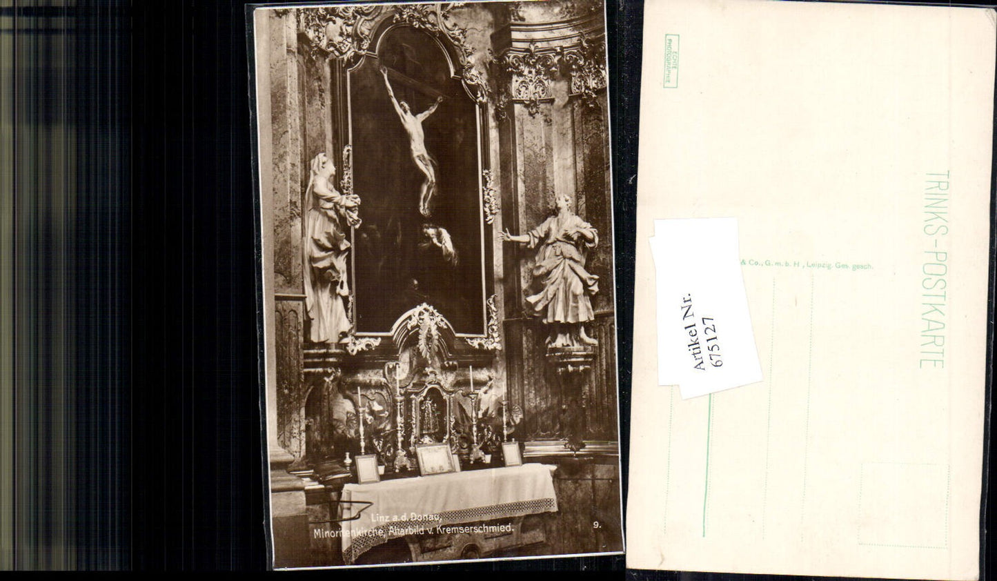 675127,Linz an der Donau Minoritenkirche Kremserschmid Bild pub Trinks