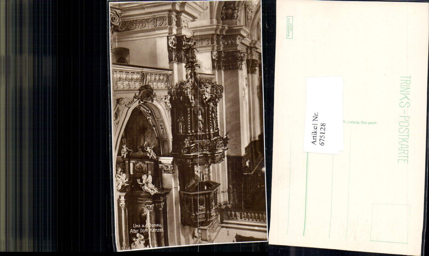 675128,Linz an der Donau Alter Dom Kanzel pub Trinks