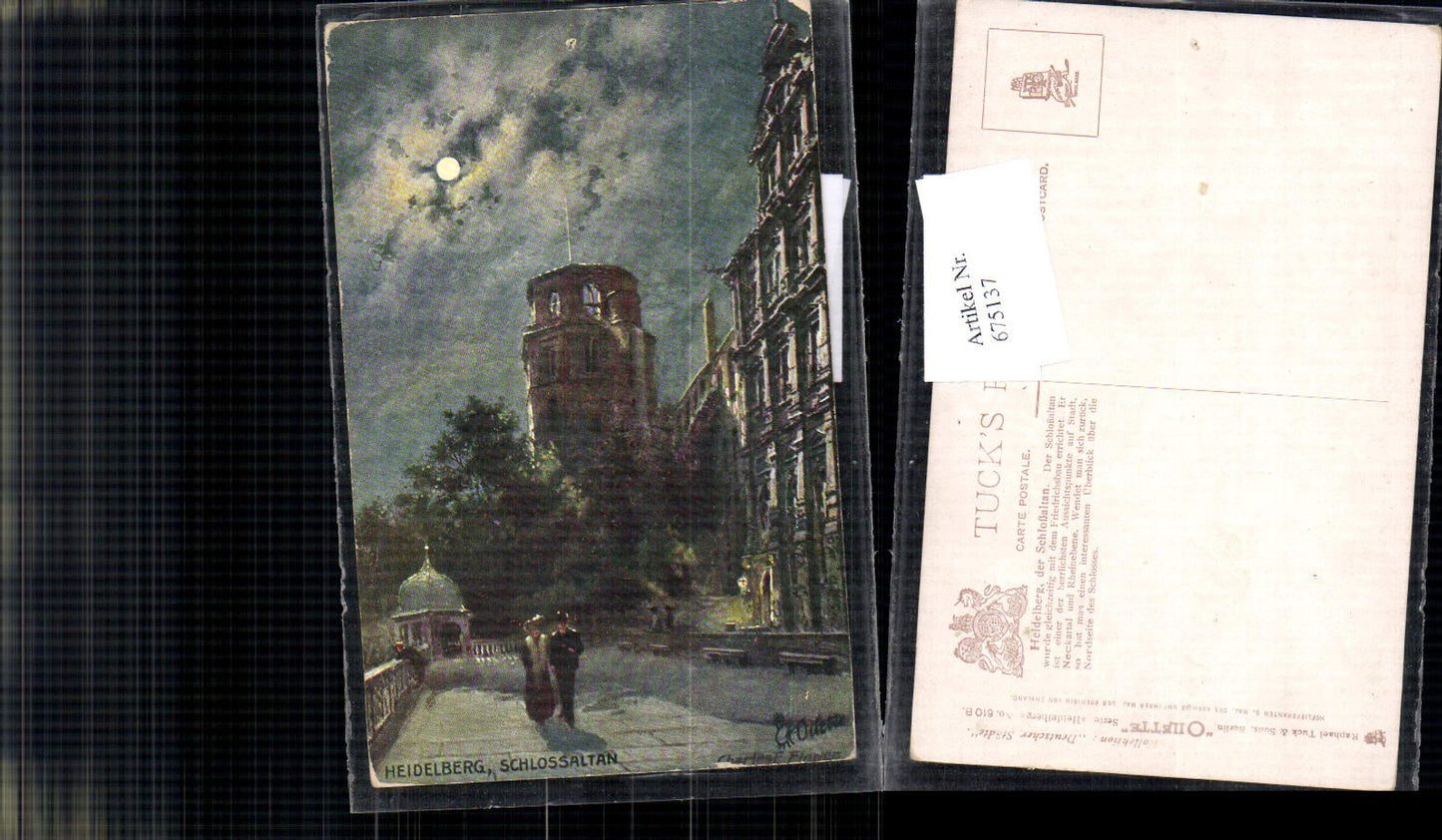 675137,Künstler AK Raphael Tuck Charles F. Flower Heidelberg Schloßaltan