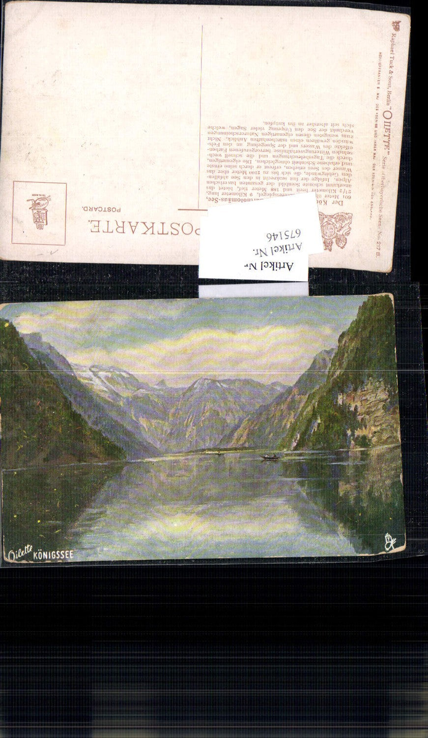 675145,Raphael Tuck Carl Schultze St. Bartholomä am Königsee Berchtesgaden