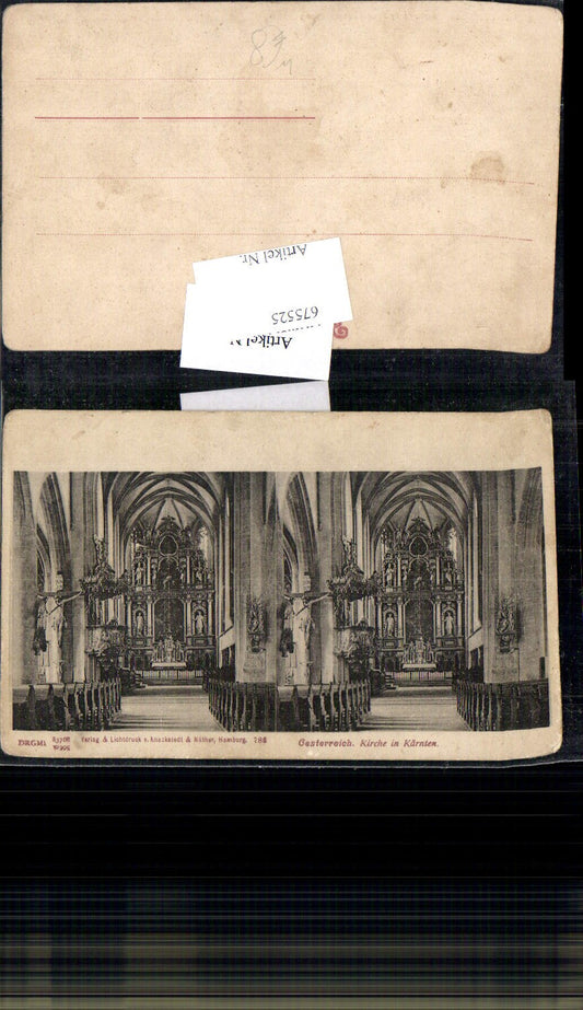 675525,Stereokarte Stereo AK Österreich Kirche in Kärnten Gurk ?