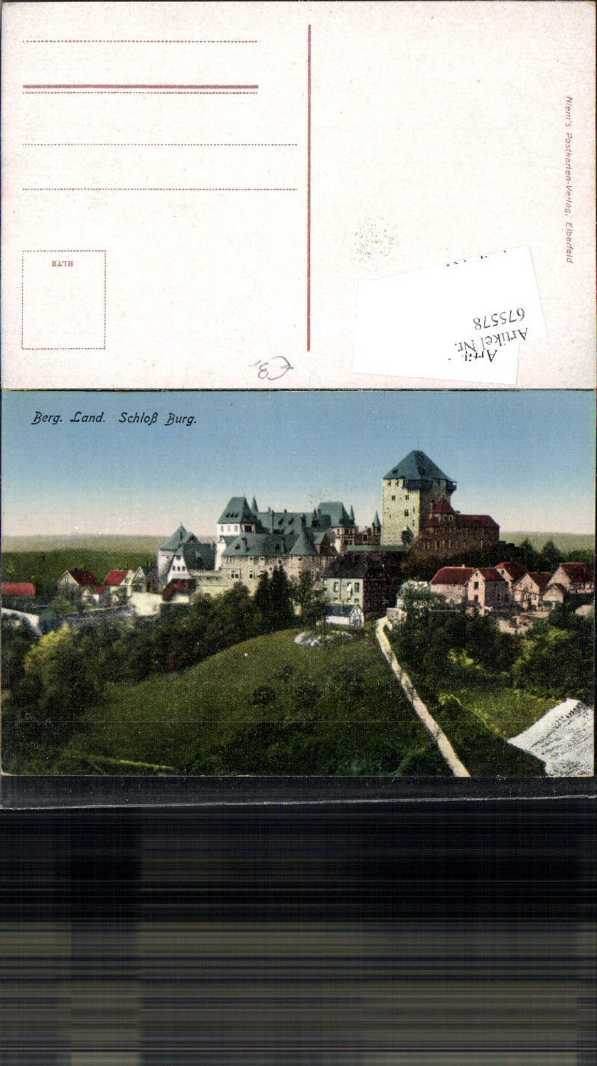 675578,Bergisches Land Schloss Burg Stadt