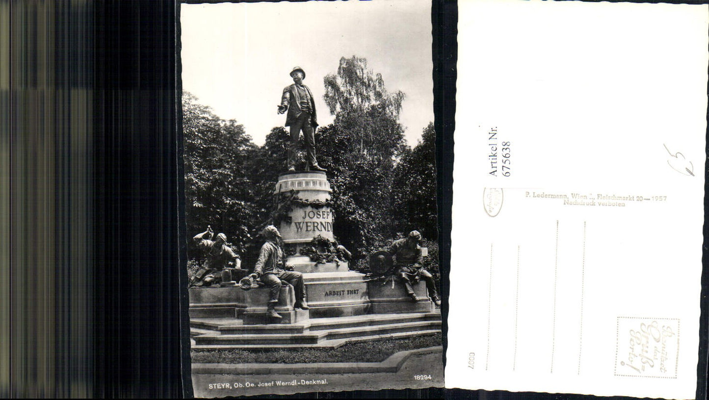 675638,Steyr Stadt Josef Werndl Monument