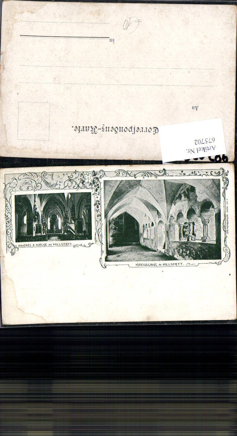 675702,Millstatt am See Kreuzgang Kirche 1900