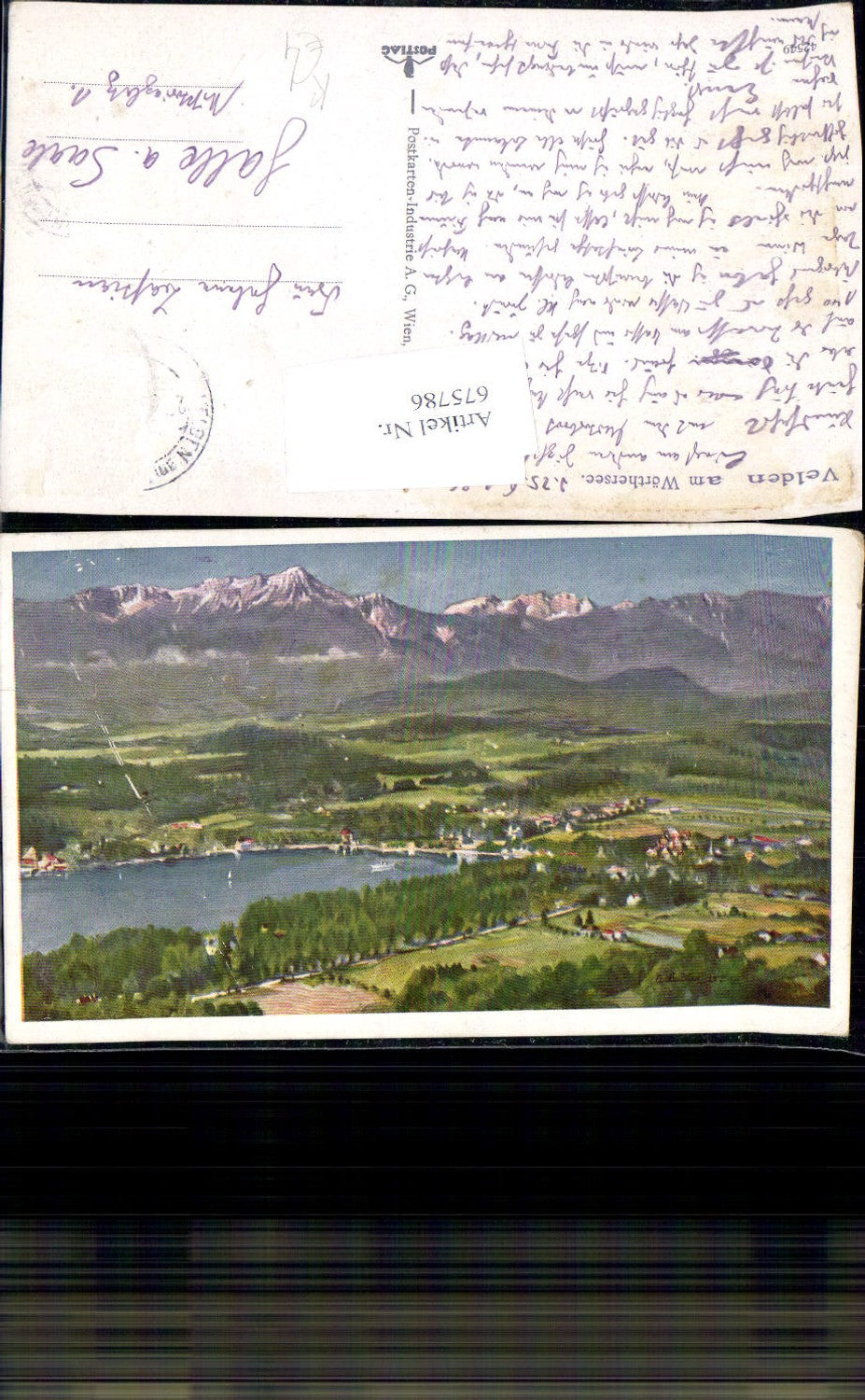 675786,Künstler AK Leutner sign. Velden am Wörthersee