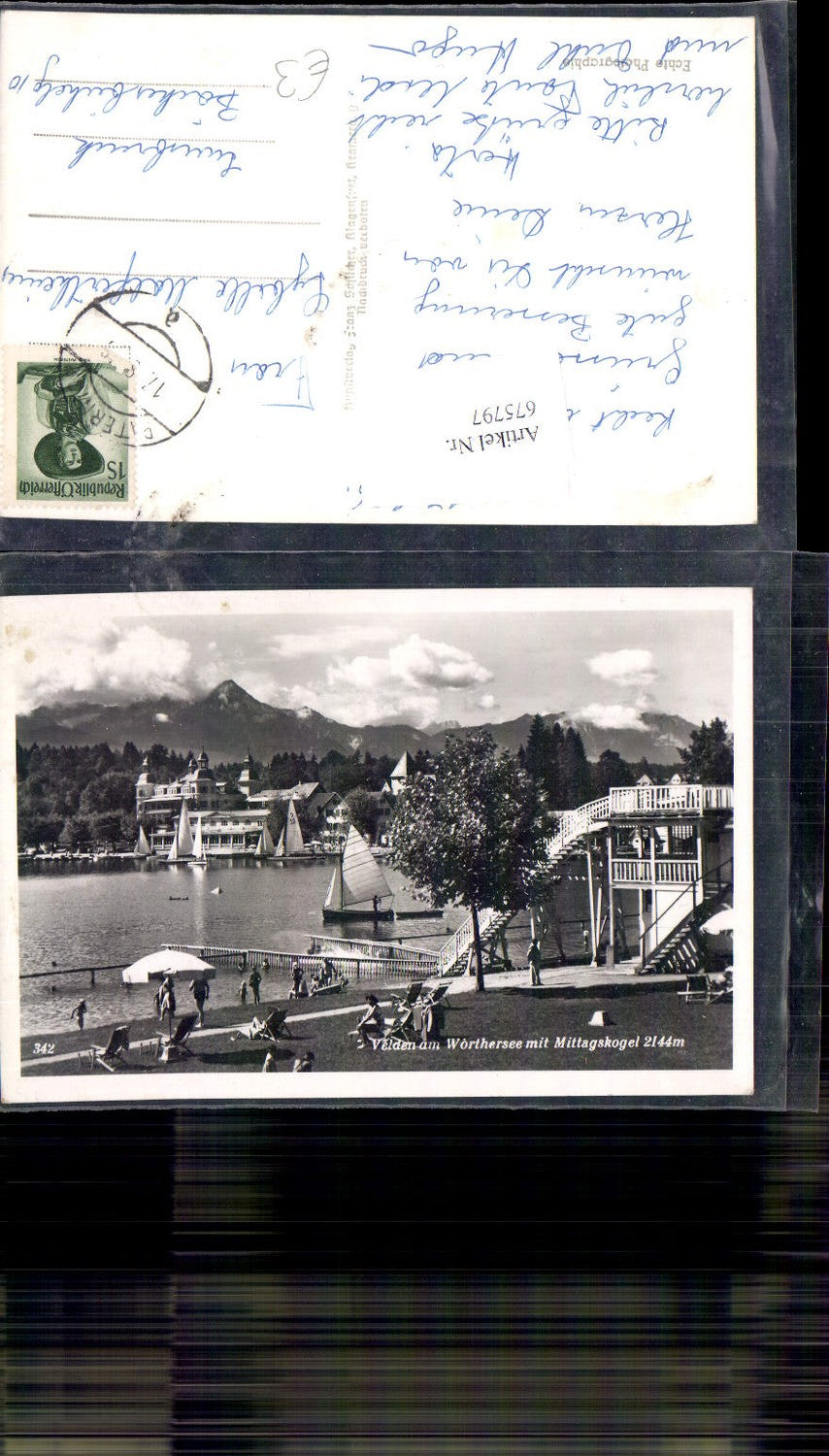 675797,Velden am Wörthersee Strandbad Segelboot