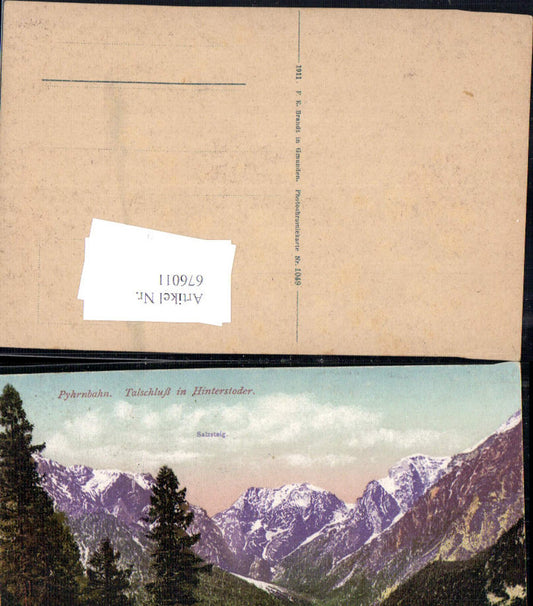 676011,Hinterstoder Talschluß Pyhrnbahn pub f.E. Brandt 1049